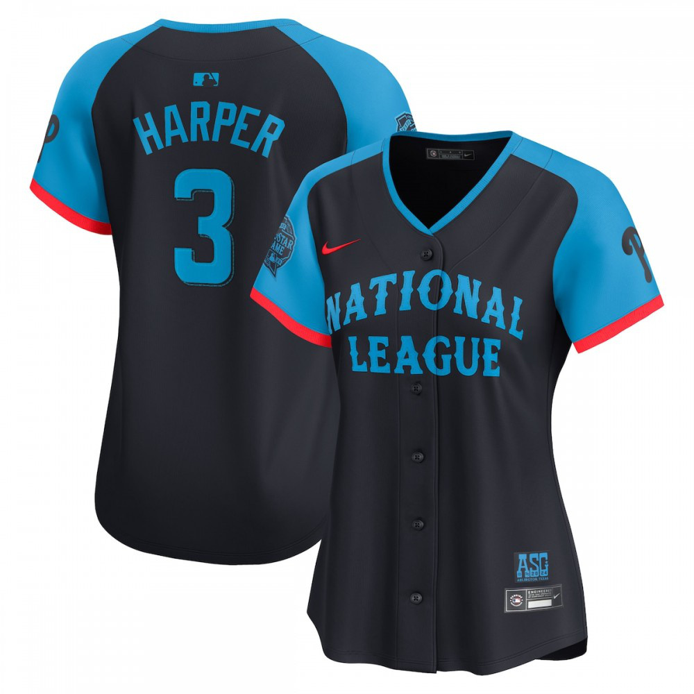 Bryce Harper National League Women's 2024 MLB All-Star Game Limited Player Jersey - Navy-Pro Kit Vault | Brand New 26/27 Sports Jerseys